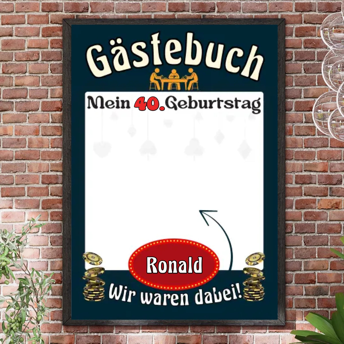 Bilderrahmen Steinwand