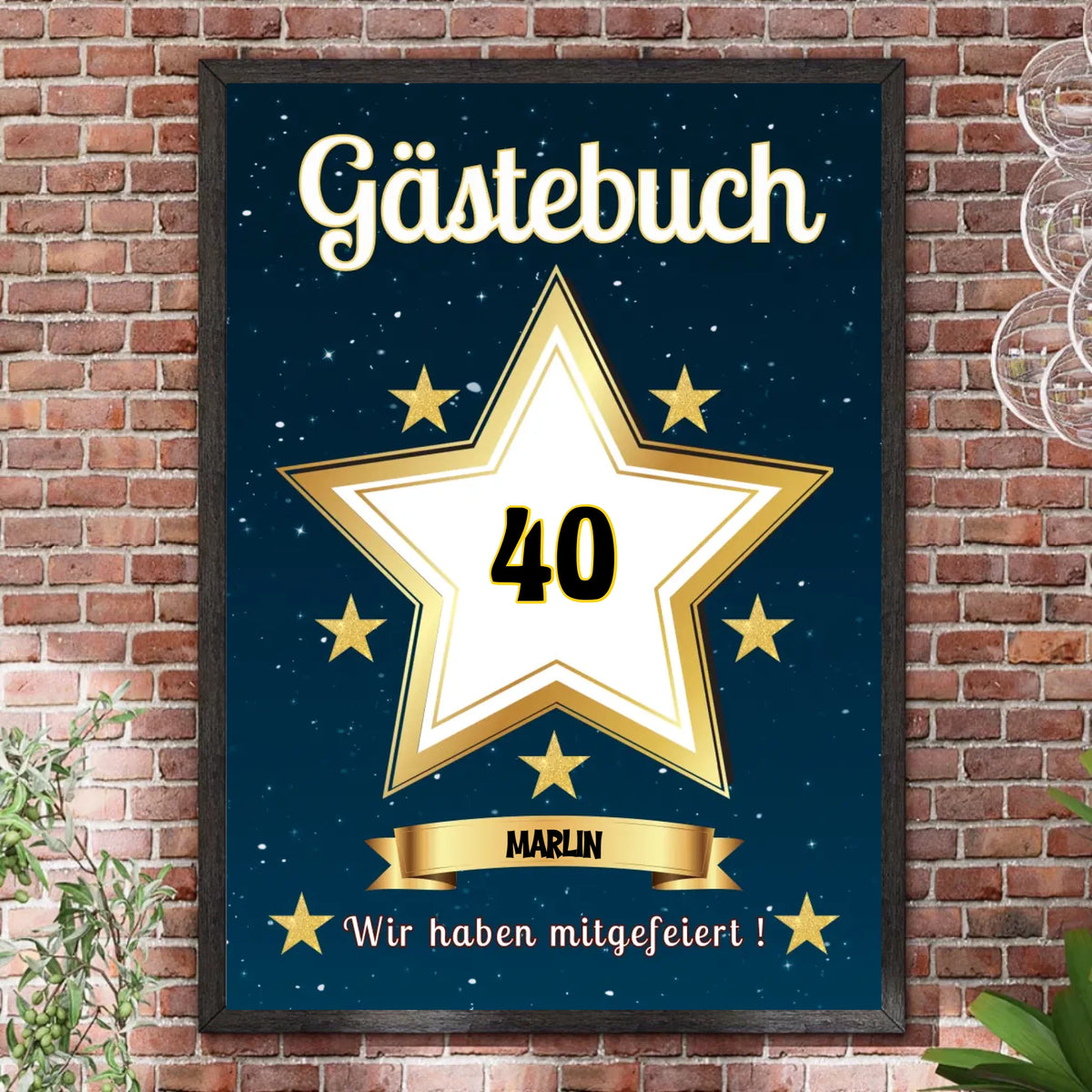 Bilderrahmen Steinwand 