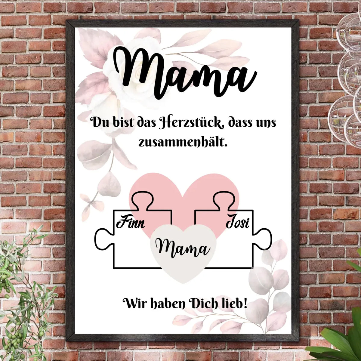 Bilderrahmen Steinwand 