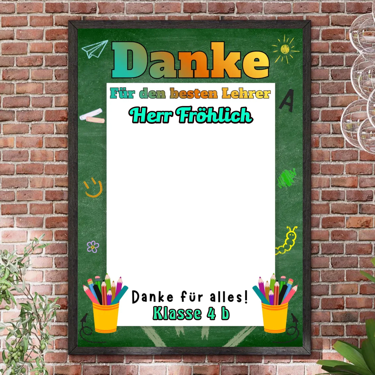 Bilderrahmen Steinwand 